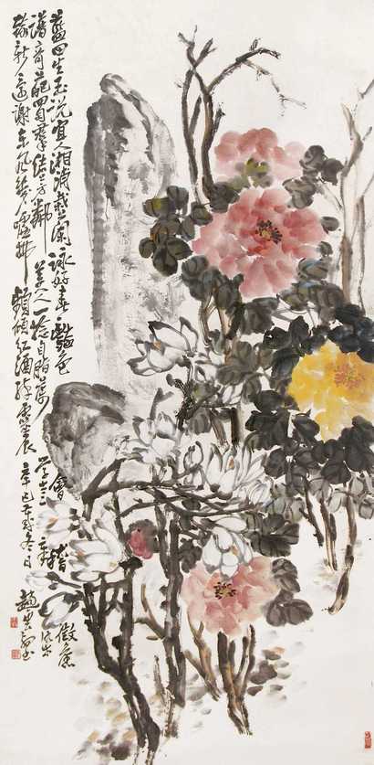 赵云壑 花鸟 立轴